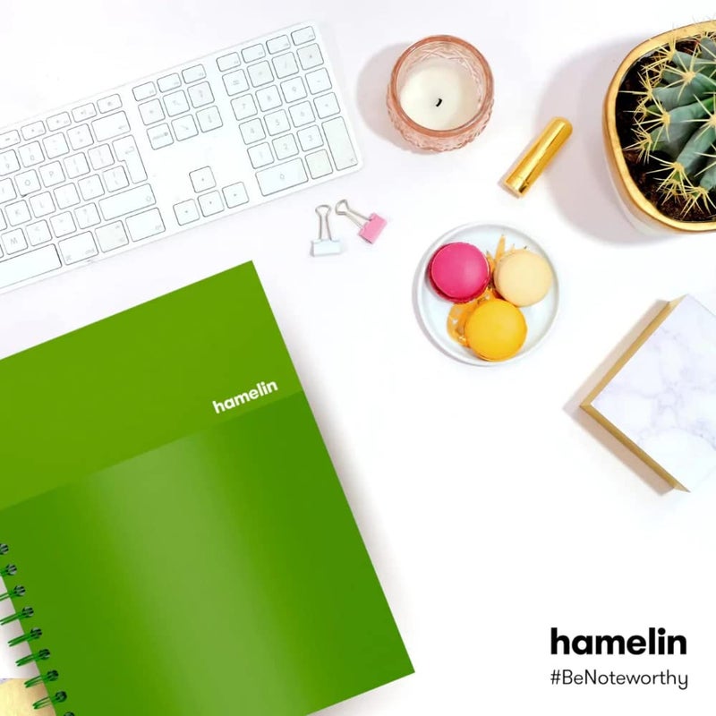 Hamelin, Spiral Notebook, 8x10in, College Ruled, Hardcover, 75shts/150 Pages, 1 Subject Notebook, EMERALD Green - Image 5